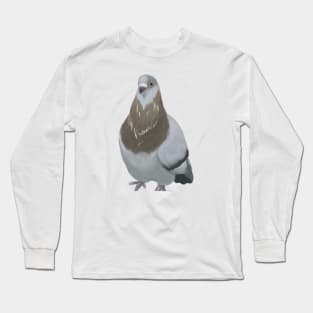 Cute Pigeon Drawing Long Sleeve T-Shirt